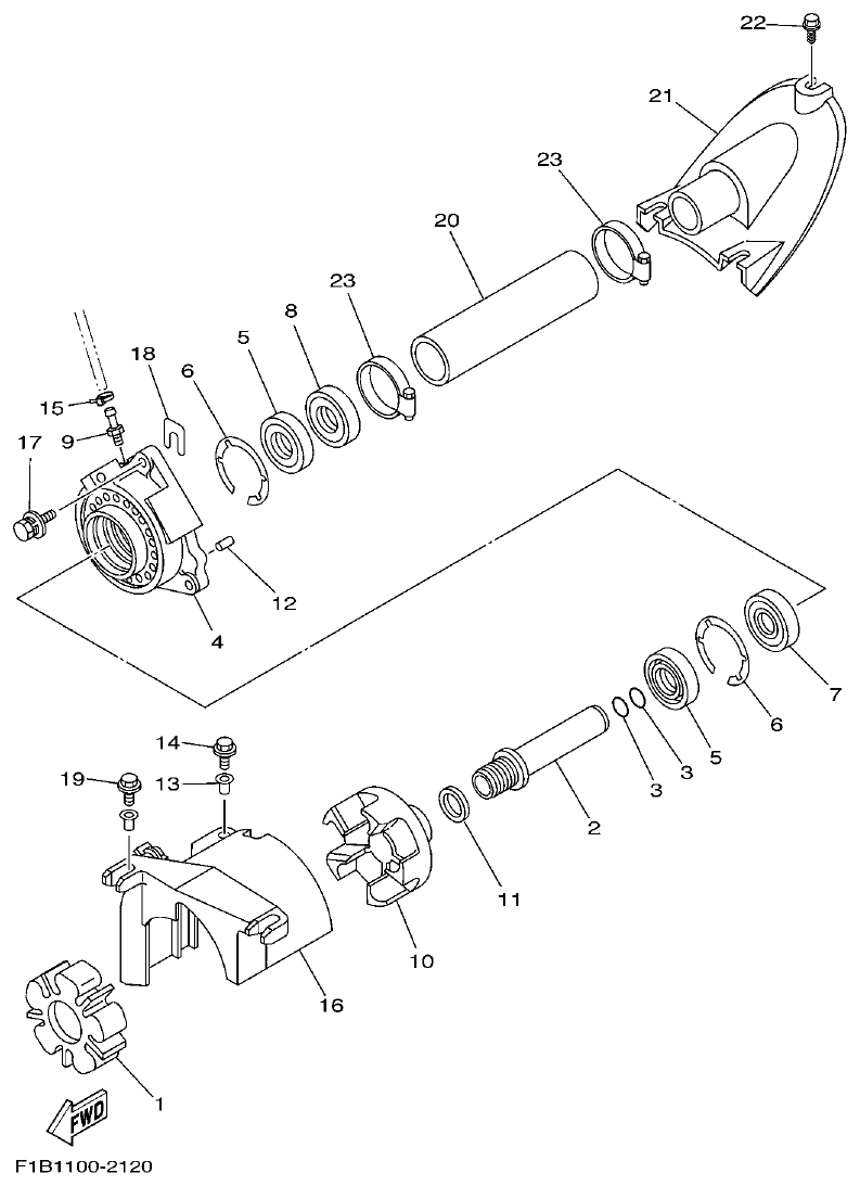 Yamaha FX10 JET UNIT 2 parts diagram